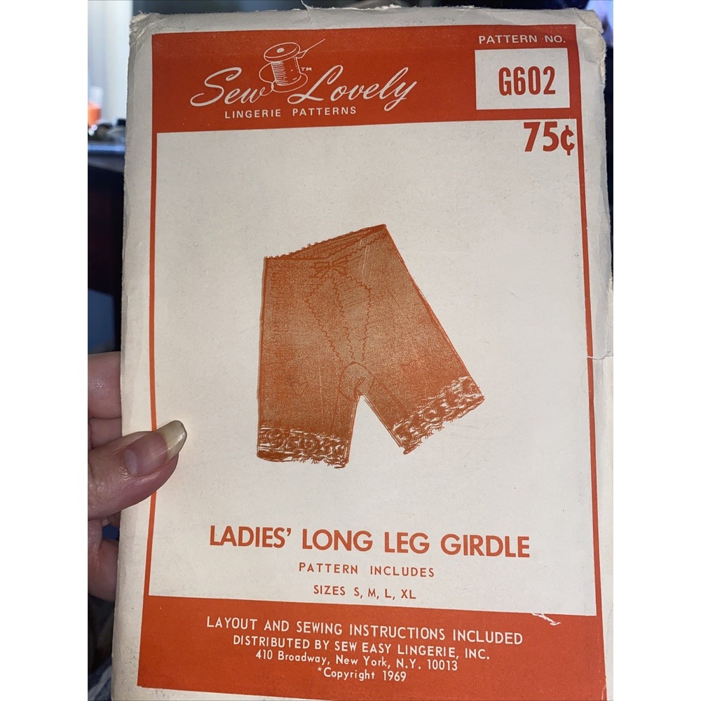 Sew Lovely 1969 Ladies Long Leg Girdle Sewing Pattern G602 Size S-XL UNCUT